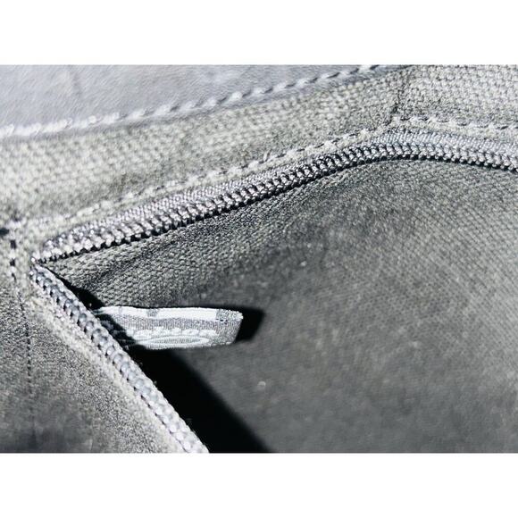 Vintage Brighton Black Leather Caroline Bucket Bag Purse Hearts Brown Croc Tote - Picture 14 of 16